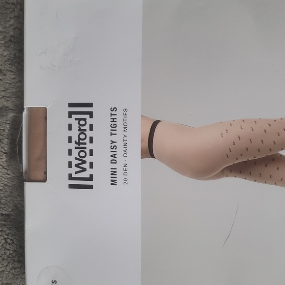 New With BOX WOLFORD MINI DAISY TIGHTS20 DEN -DAINTY MOTIFS XS  MEDIUM